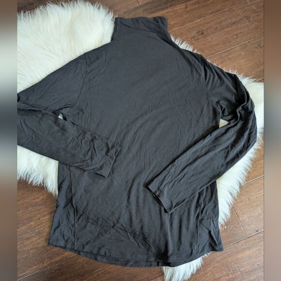Lululemon Black Long Sleeve Mock Neck Turtleneck Top Estimated 10 L Large - Picture 1 of 7